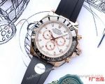 Copy Rolex Daytona 43mm Watch Rolex Daytona Rubber Band Rose Gold Ceramic Bezel